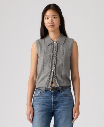Женский жилет Levi's® Premium Super Soft Mini Ruffle-Sleeveless Collared