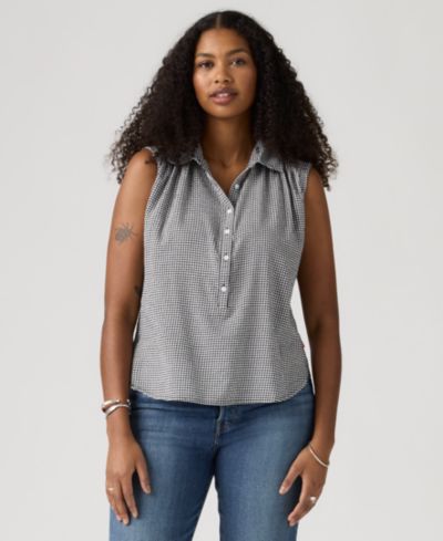 Levi's Женский топ Londynn с воротником-стойкой, свободный крой