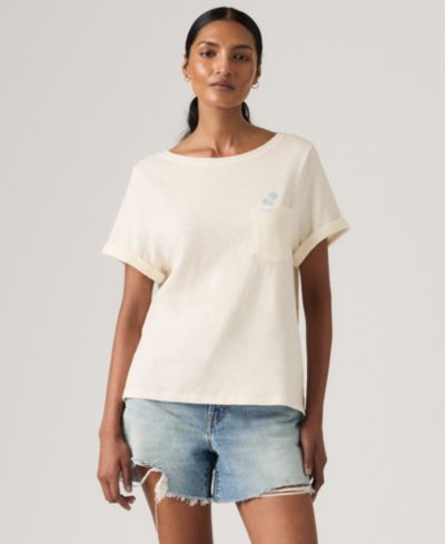 Levi's Women's Graphic Julie Pocket Crewneck Cotton T-Shirt
