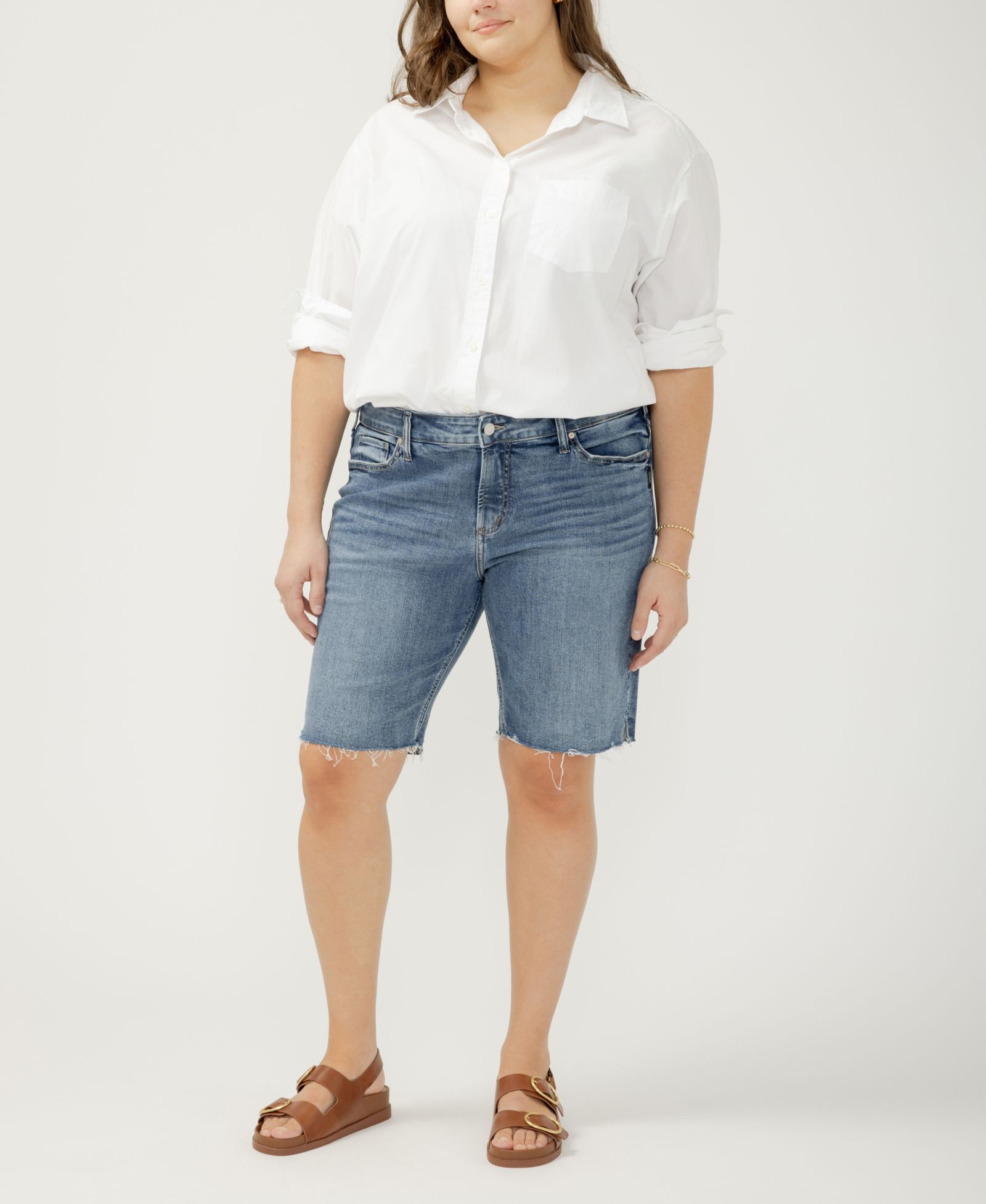 Шорты бермуды Silver Jeans Co. Elyse Plus Size