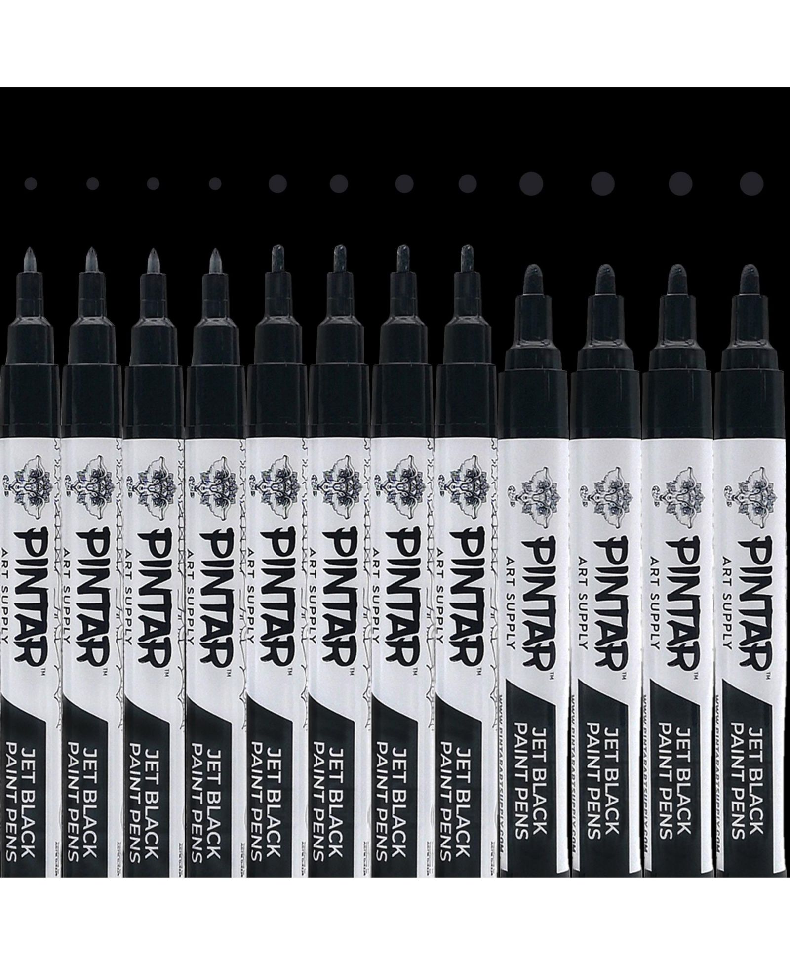Маркеры PINTAR Black Acrylic Paint Markers