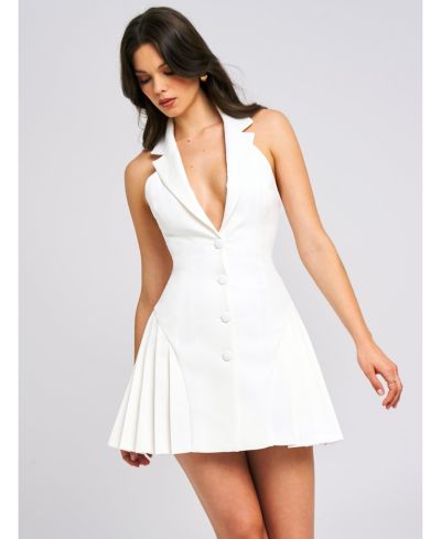 Женское мини-платье Miss Circle Reyna Backless Pleated Blazer Dress