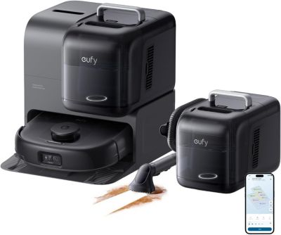 eufy Robot Vacuum E28, 20,000 Pa Suction, Roller Mop with HydroJet System, Portable Carpet for Deep Cleaning,All-in-One Robot Vacuum and Mop Combo