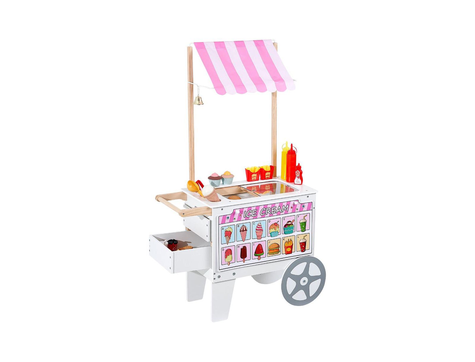 Игровой набор Slickblue Kids Ice Cream Cart с аксессуарами