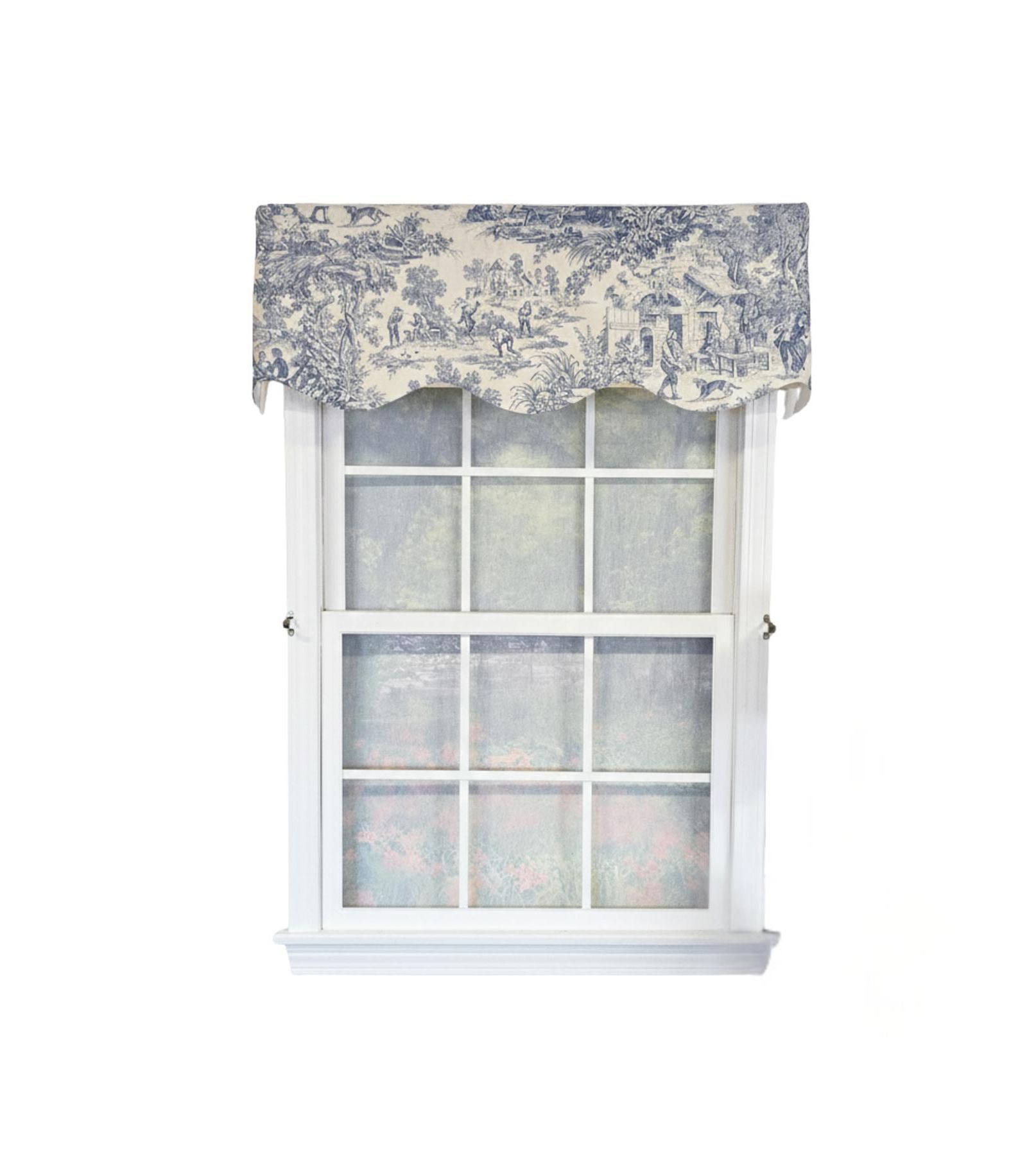 RLF Home Old-World Provance 100% Cotton Rod Pocket Lined Window Valance 50" x 15"