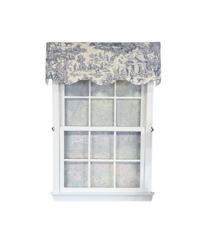 RLF Home Old-World Provance 100% Cotton Rod Pocket Lined Window Valance 50" x 15"