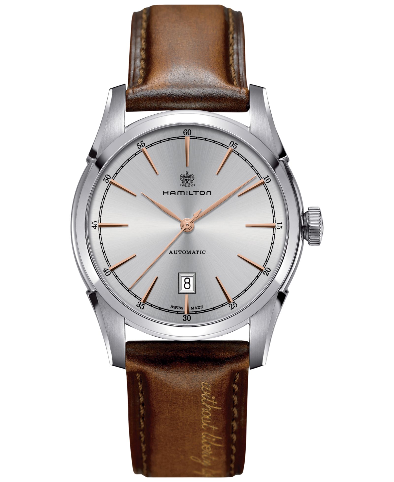 Мужские часы Hamilton Swiss Automatic Spirit of Liberty Brown Calf Leather Strap 42mm H42415551