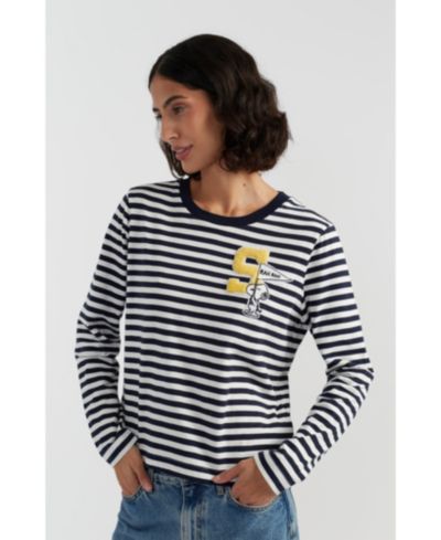 Женская футболка Chinti & Parker Snoopy Varsity с длинным рукавом