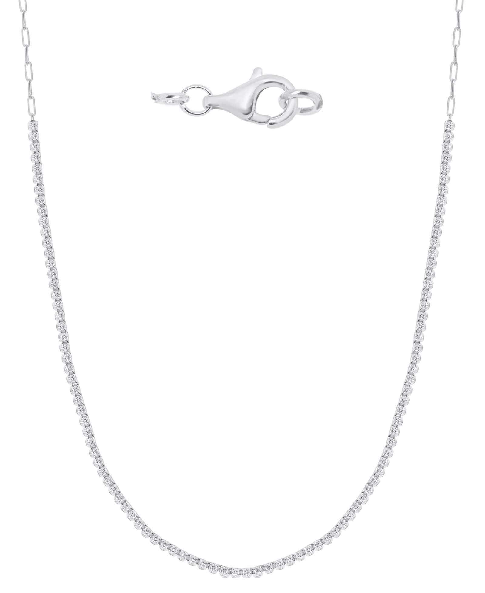 Бриллиантовое ожерелье Macy's (1 ct. t.w.) в стерлинговом серебре