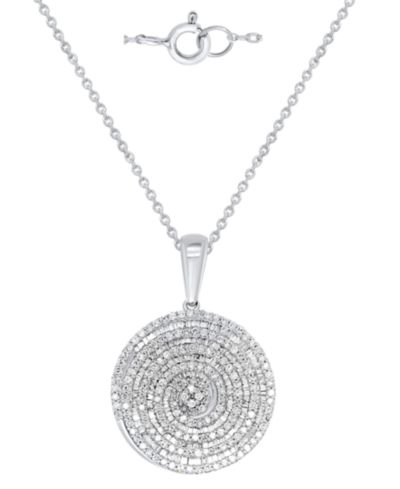 Diamond Pendant Necklace (1 ct. t.w.) in Sterling Silver