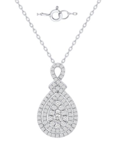 Подвеска с бриллиантом (1 ct. t.w.) из стерлингового серебра