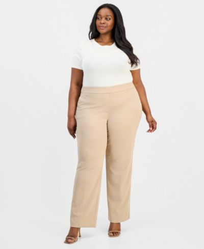 Женские брюки Anne Klein Essentials Plus Size прямого кроя
