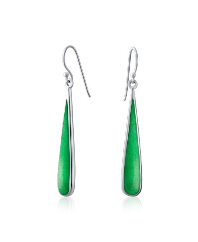Серьги Bling Jewelry Simple Inlay Teardrop
