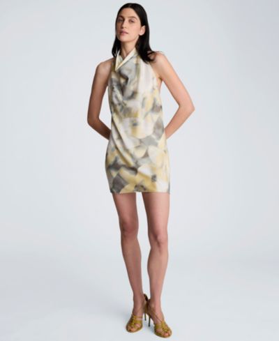 Kenneth Cole Women's Mock Neck Mini Dress