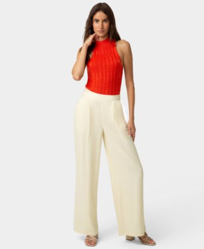 Hue Women's Coastal Linen Palazzo Pant