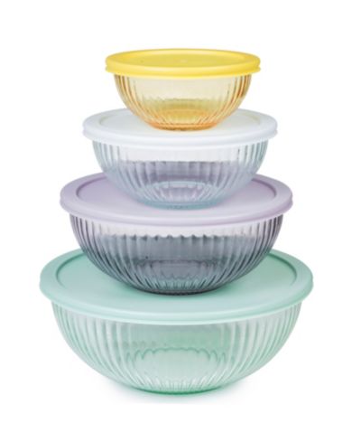 Набор стеклянных мисок для смешивания Sedona Kitchen 8-Pc.