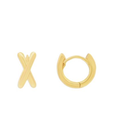 Giani Bernini серьги-кольца Sterling Silver Open X Cross
