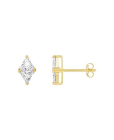 Серьги-гвоздики Sterling Silver Duo Triangle CZ