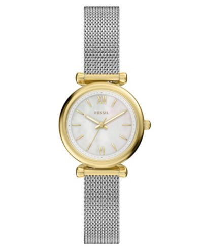 Часы Fossil Women's Carlie Three-Hand Stainless Steel, 28mm