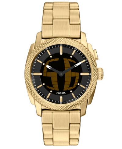 Часы Fossil Men's Machine Big Tic Gold-Tone Stainless Steel, 41mm