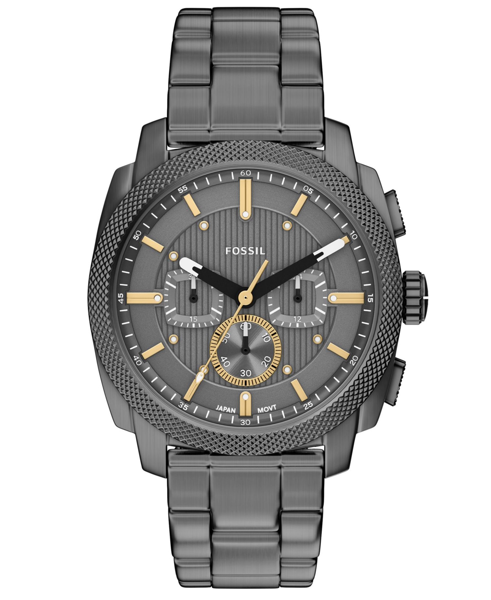 Мужские часы Fossil Machine Chronograph Smoke Stainless Steel 44mm