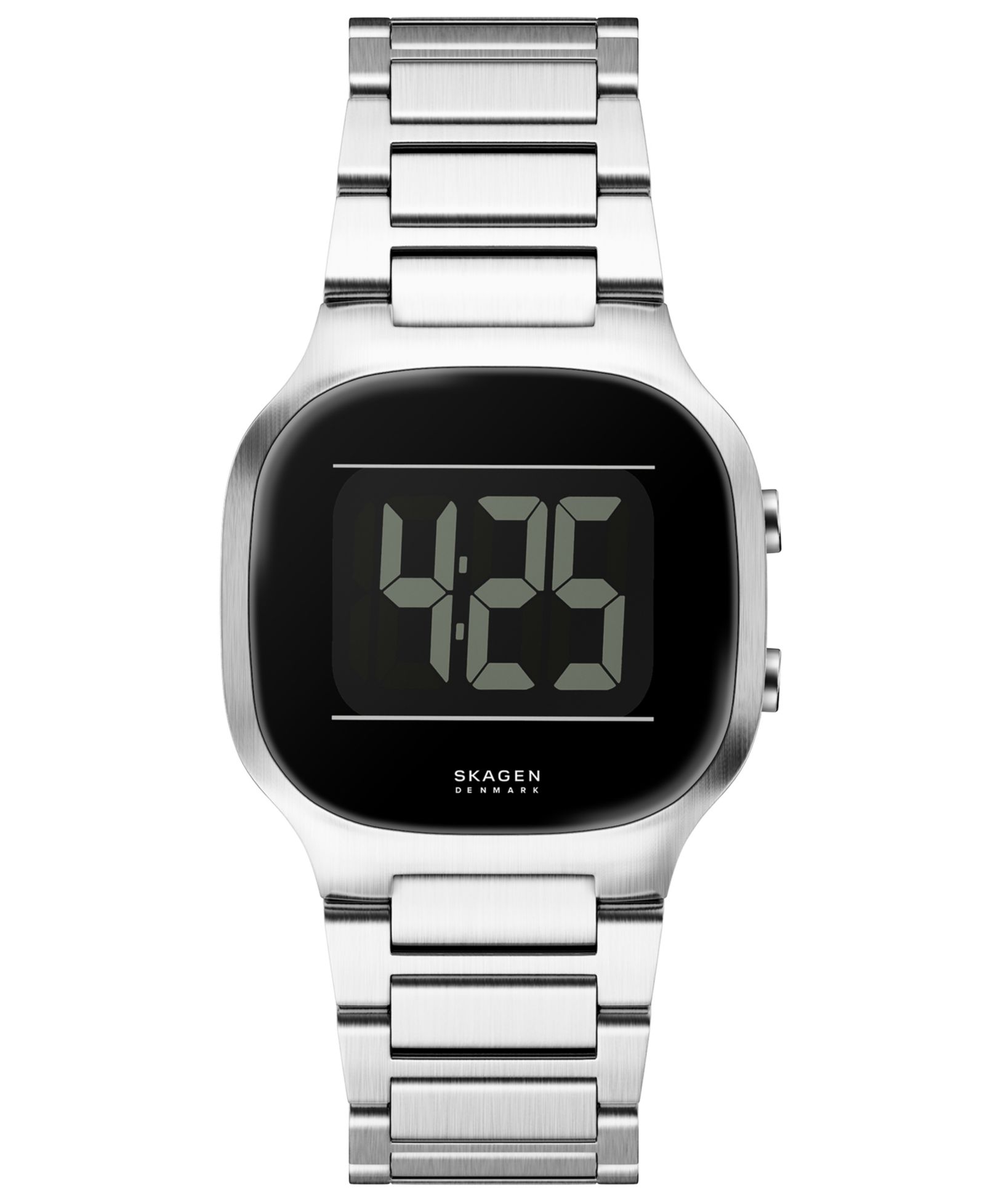 Skagen Men's Mellem Digital Lcd Silver Stainless Steel Watch, 38mm