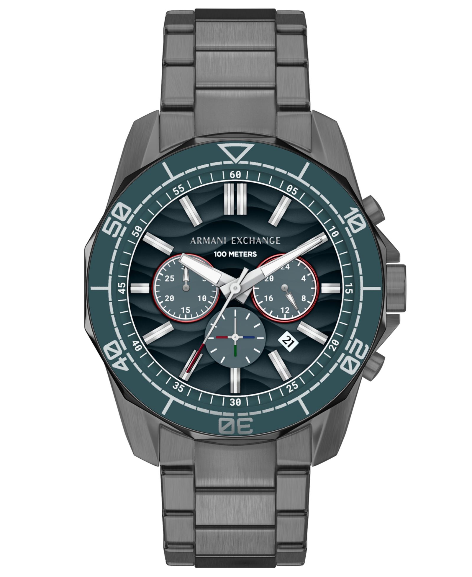 Armani Exchange Men's Quartz Chronograph Gunmetal Stainless Steel Watch, 44mm