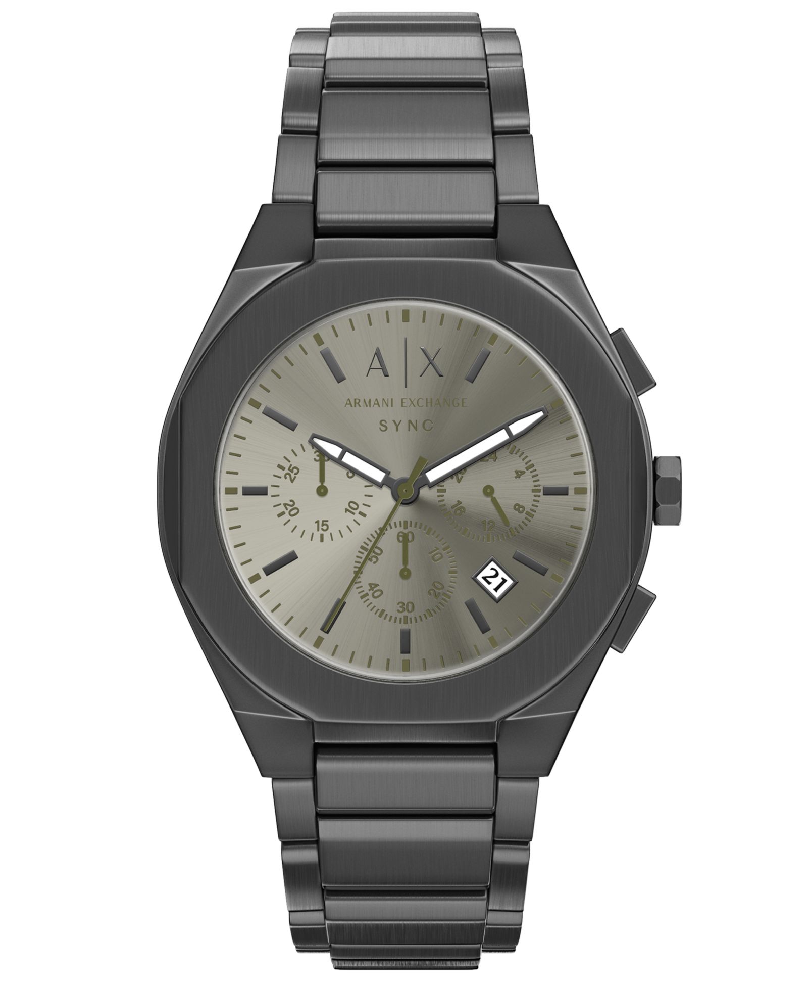 Мужские часы Armani Exchange Sync Quartz Chronograph Gunmetal Stainless Steel 42mm