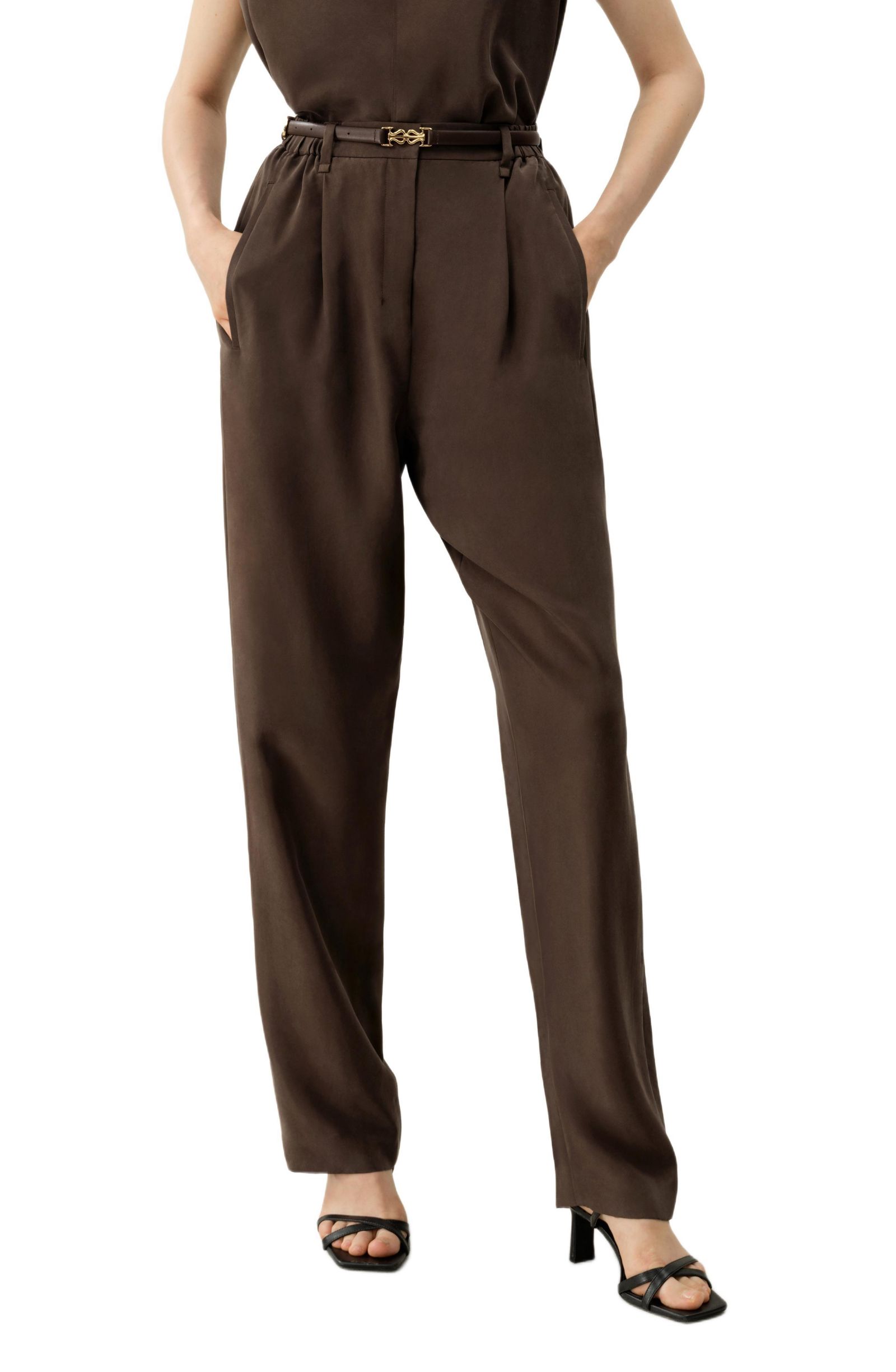 Брюки LILYSILK Women's Sand-Washed Silk Habotai Barrel