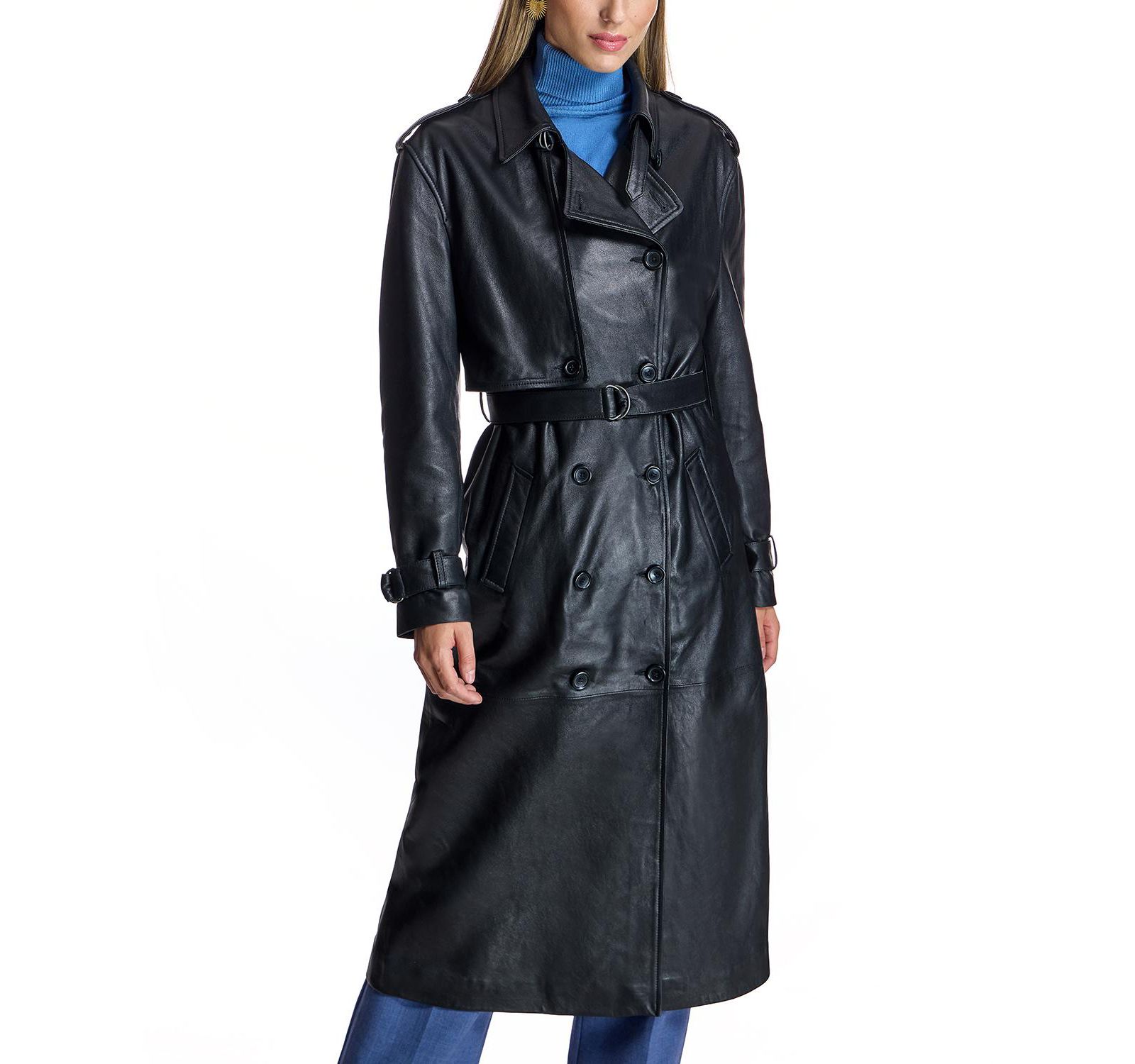 Julia & Stella By Maximilian Women's Leather Trench