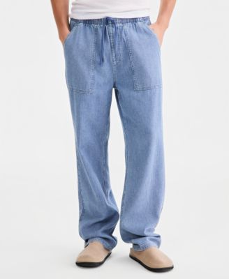 Мужские джинсы Sun + Stone Pipeline Light-Wash Loose-Fit Pull-On