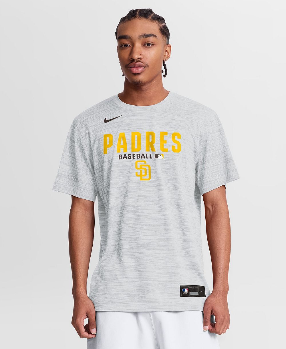 Nike Men's White San Diego Padres Authentic Collection Velocity Dri-FIT T-Shirt