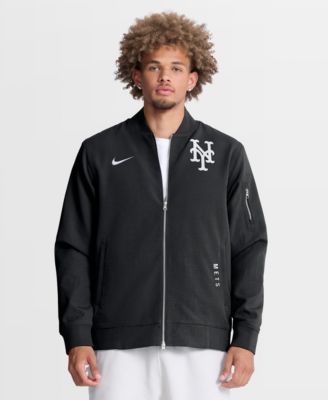 Мужская куртка-бомбер Nike Black New York Mets Authentic Collection Dugout Relaxed Full-Zip