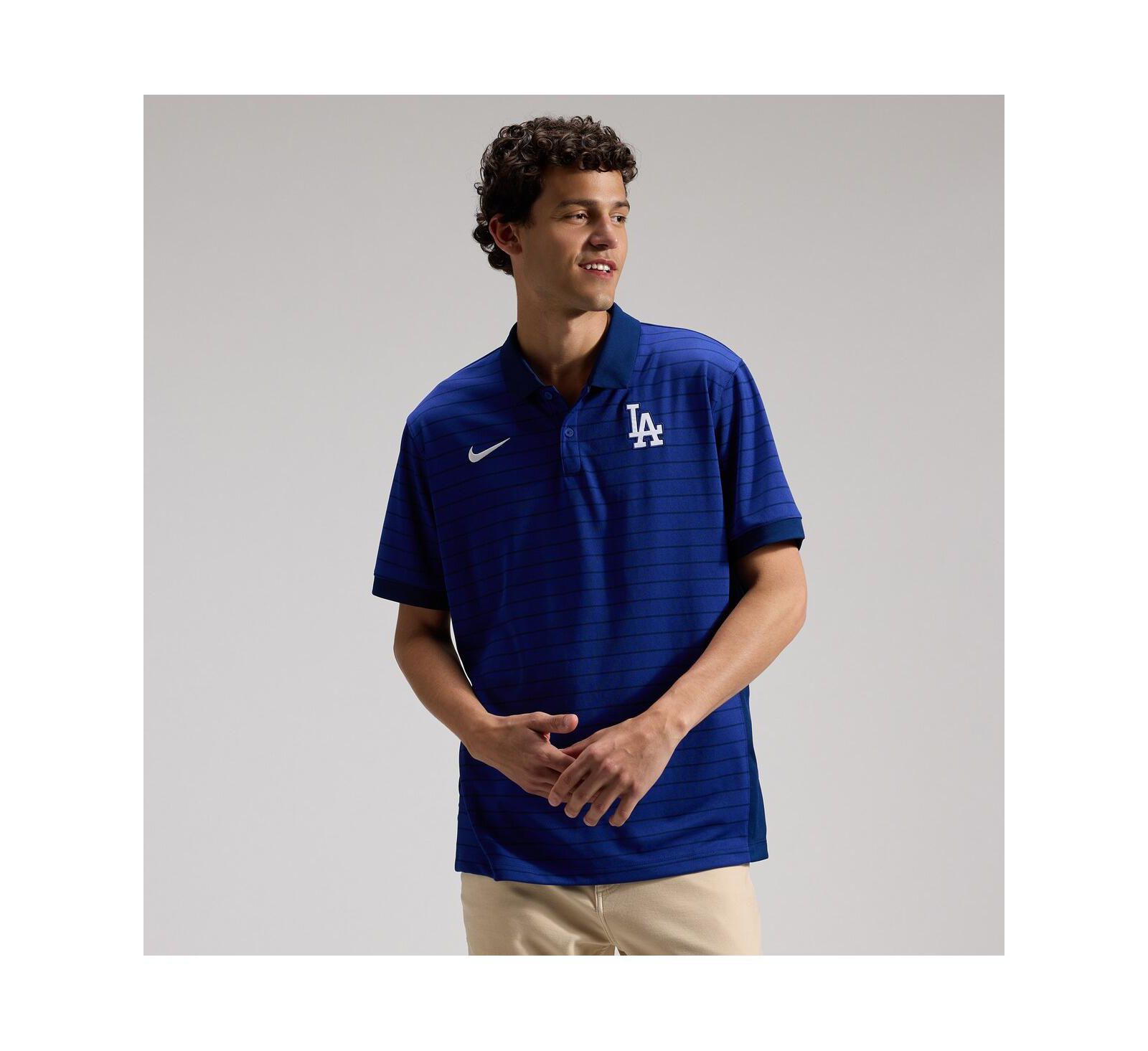Мужская рубашка-поло Nike Royal Los Angeles Dodgers Authentic Collection Striped Victory Dri-FIT