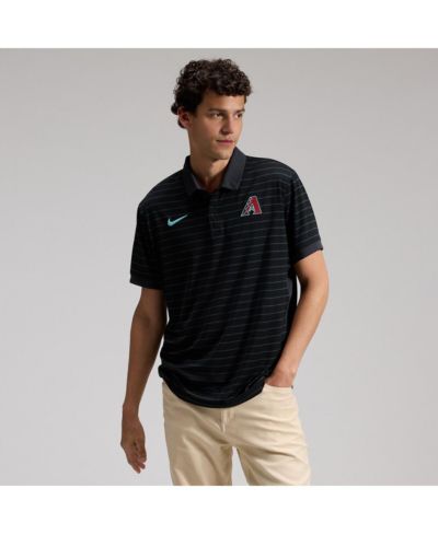 Nike Мужская поло футболка Black Arizona Diamondbacks Authentic Collection Striped Victory Dri-FIT