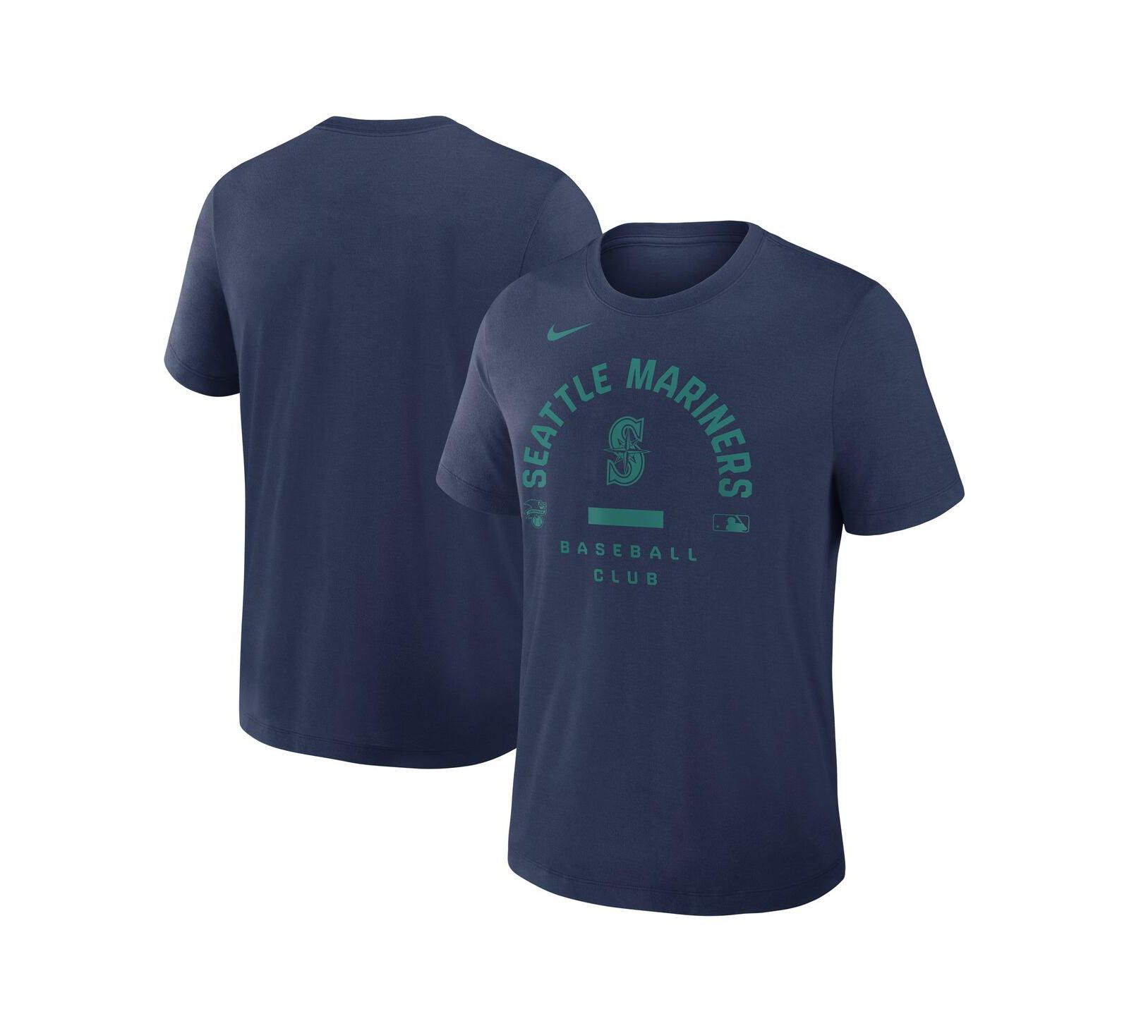 Футболка Nike Men's Navy Seattle Mariners Authentic Collection Early Work Tri-Blend Dri-FIT