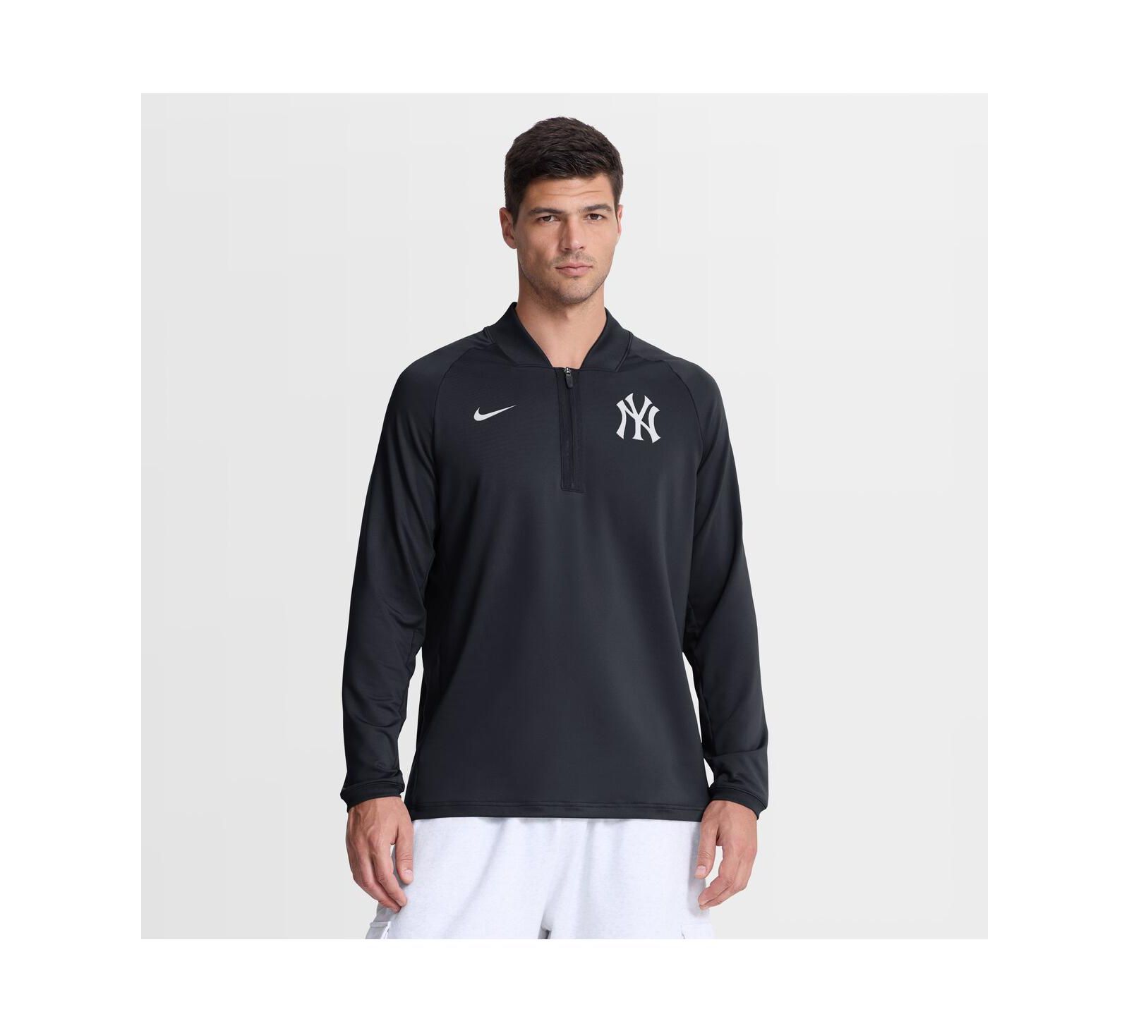 Nike Men's Navy New York Yankees Authentic Collection Dri-FIT Raglan Half-Zip