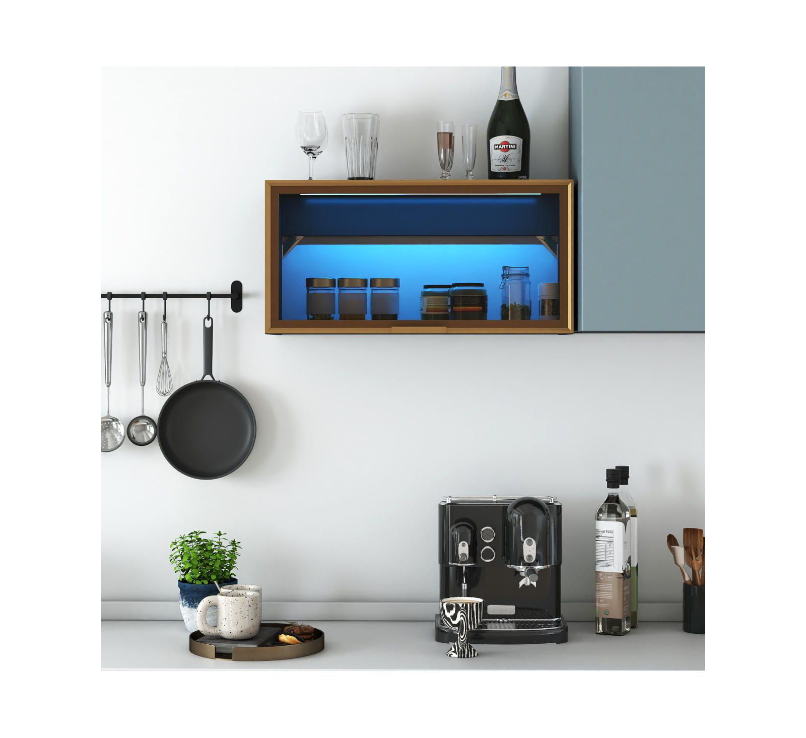 Streamdale Furniture Large-Capacity Wall Mounted Spice Rack Cabinet