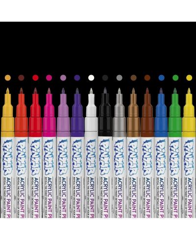 Набор акриловых маркеров Pintar, ультратонкий наконечник, 14 штук, 0.7 mm