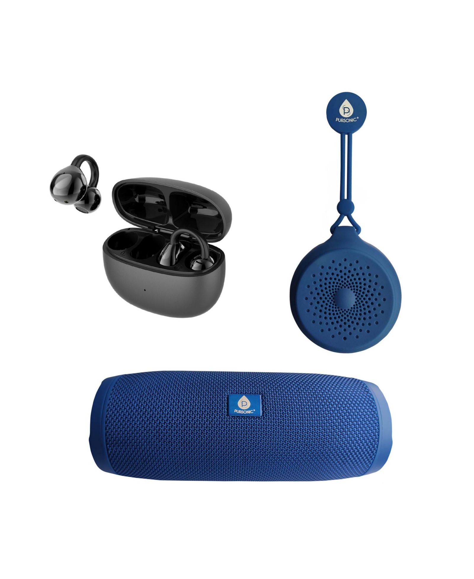 Коллекция PURSONIC Total Audio Freedom – Беспроводные наушники + 360° Speaker + Водонепроницаемый Speaker