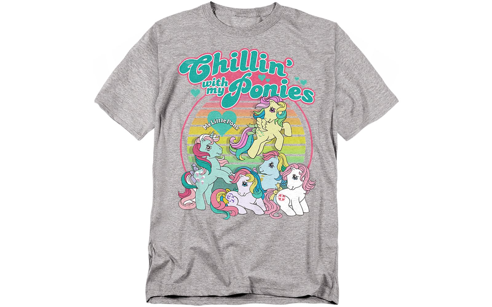 Hasbro+ Big & Tall + My Little Pony Retro Chillin with My Ponies T Shirt