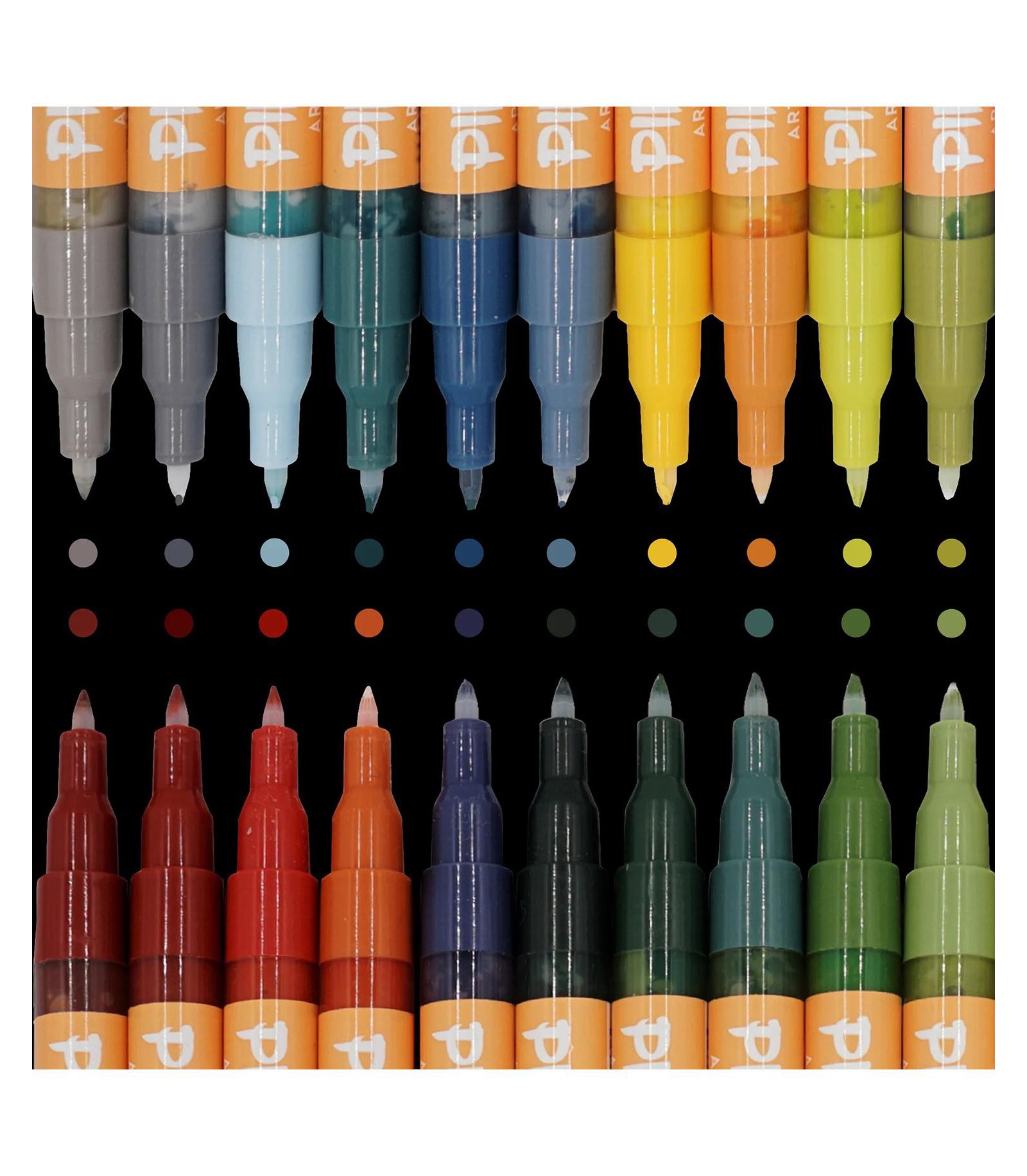 Маркеры PINTAR Earth Tone Extra Fine Tip Colors for Earth Watercolor Paint Pens Acrylic Paint Pens