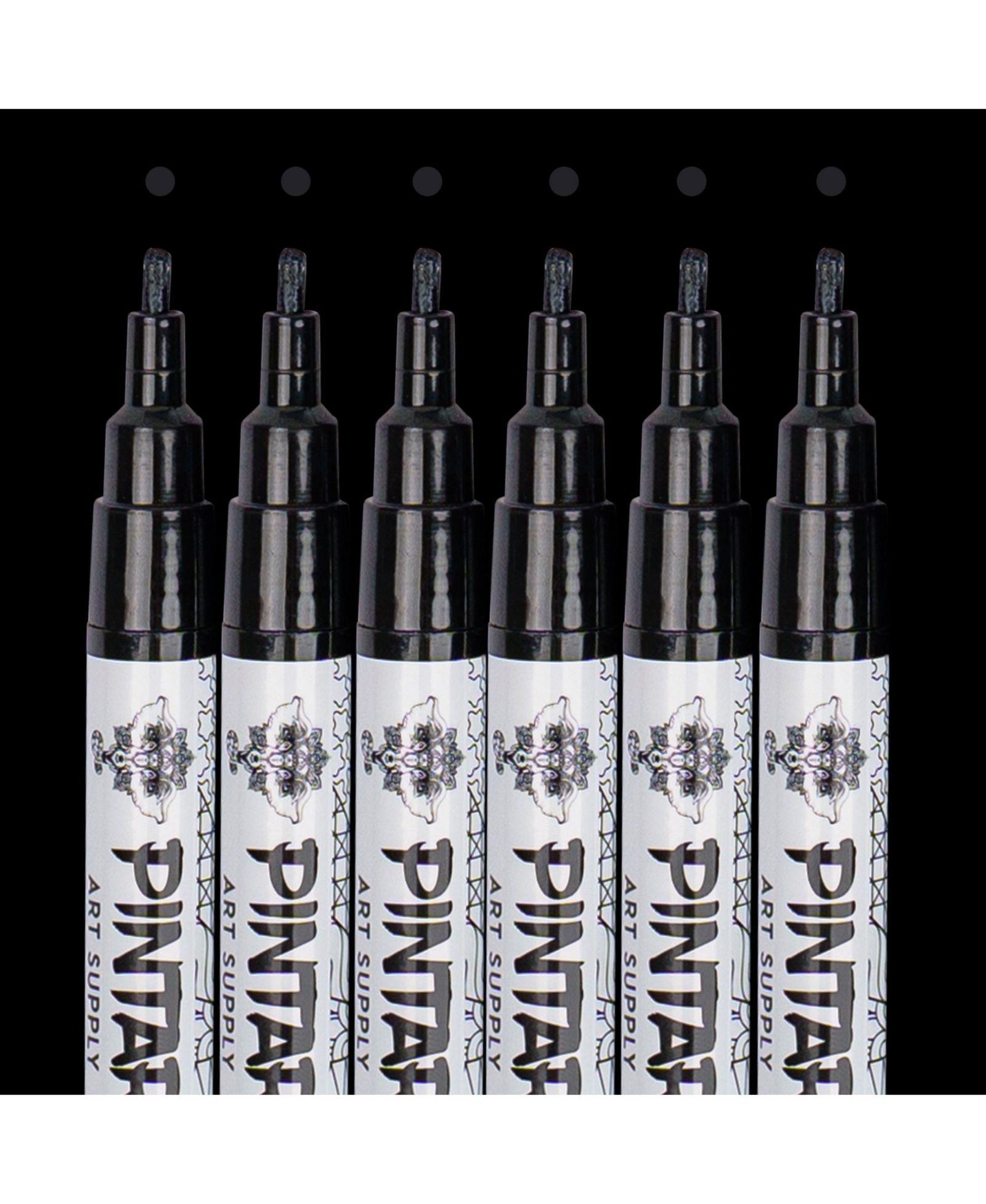 PINTAR Black Acrylic Paint Markers for Guestbooks & Calligraphy