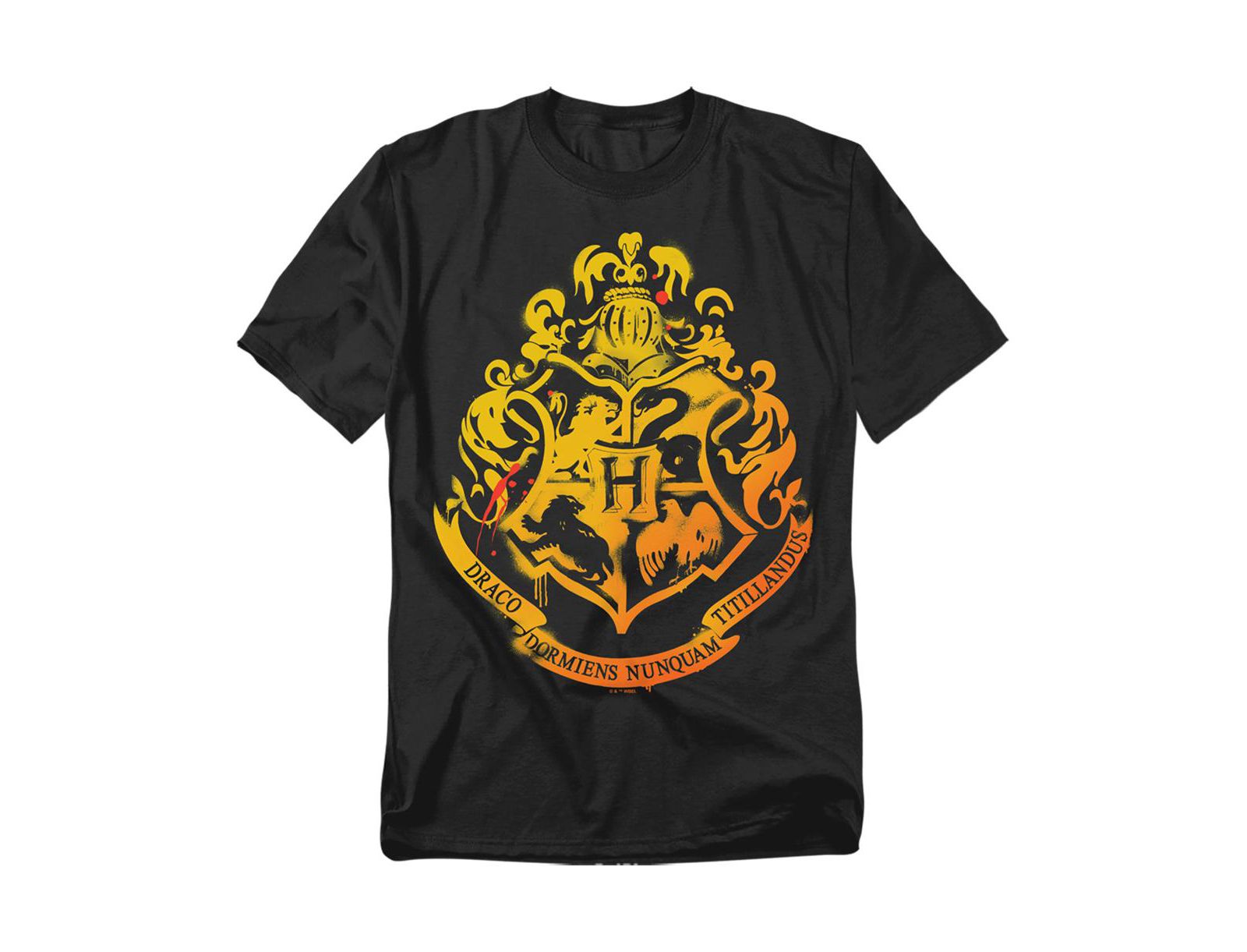 Harry Potter Men's Hogwarts Stencil T Shirt