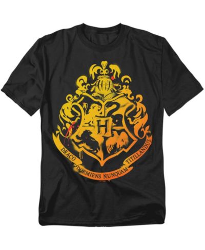 Harry Potter Men's Hogwarts Stencil T Shirt