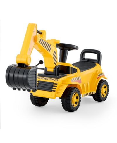 Slickblue Ride-On Excavator with Music, 55 lbs. Capacity, Ages 19-36 Months