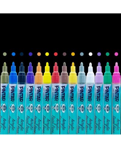 PINTAR Акриловые маркеры средней точки, набор из 14 шт, 5.0 mm