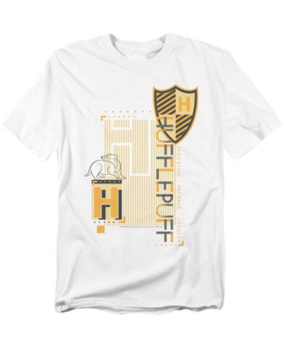 Harry Potter Men's Hufflepuff Pattern Crest T Shirt
