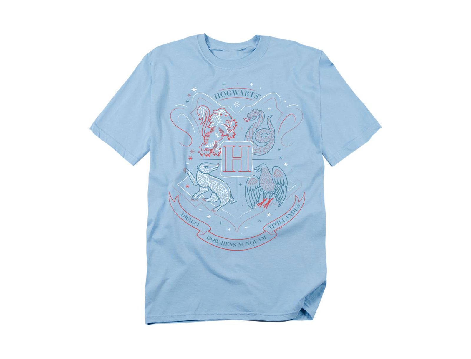 Harry Potter Men's Hand Drawn Hogwarts Shield T Shirt