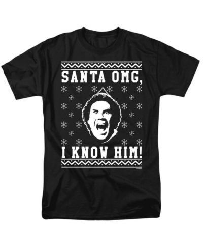 Elf Men's Omg Faux Sweater T Shirt